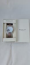 Image of RADLEY Wood Street Ladies Cobweb Leather Strap Open Shoulder Dog Watch RY2873