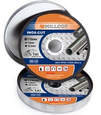 Image of 115mm Thin Metal Inox Long Life Cutting Discs - Tin of 10