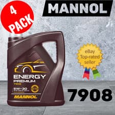 Image of 4 X MANNOL 5L 7908 Energy 5W30 Premium Synthetic Engine Oil API SN CH-4 ACEA C2