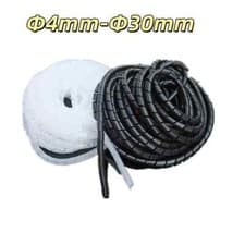 Image of Ф4mm-Ф30mm Cable Tidy Spiral Wrap Wire Protection Binding Organiser Reel , Size