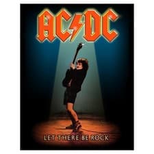 Image of AC/DC Back Patch Let There Be Rock Band Logo Official New Woven 36 cm x 29 cm