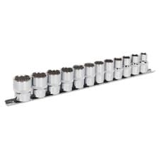 Image of Sealey Socket Set 12 Pieces 1/2" Square Drive 12 Point WallDrive Metric AK2684