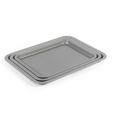 Image of Salter Essentials 3-Piece Baking Tray Set Stackable Dishwasher Safe PFOA-Free