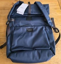 Image of Sandqvist SandqvistIlon Rolltop Backpack Rucksack, Steel Blue RRP £145