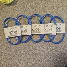Image of 5x 1M 1 Metre Blue Cat6 UTP Network LAN Patch Cable