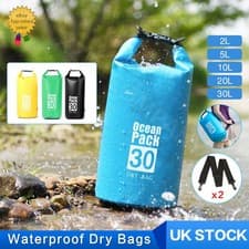Image of 10L Waterproof Dry Bag Storage Dry Sack Hiking Camping Kayaking Fishing, Black