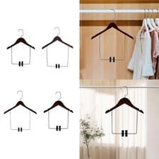 Image of Shop Wooden Suit Hangers Durable Closet Organiser for Clothes Jackets Coats