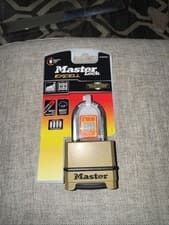 Image of Masterlock Excel 4 Digit Combination 50mm Padlock 38mm Shackle. Security Number9