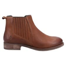 Image of Hush Puppies Womens Boots Ankle Edith Leather Slip On tan UK Size