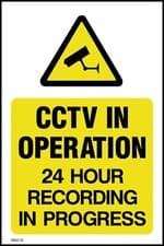 Image of CCTV in operation 24hr recording in progress Sign or Sticker All Sizes (MISC15)
