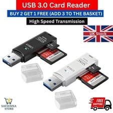 Image of SD Card Reader 2 In 1 USB 3.0 Micro SD SDHC SDXC MMC TF for PC Laptop Mobile