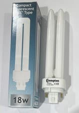Image of 10 x Crompton 18w 4 Pin G24q-2 3500K Low Energy CFL PLC Light Bulb Lamp