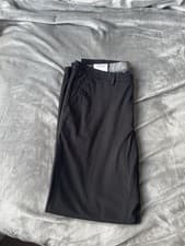 Image of Hugo Boss Black Plain Front Trousers