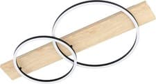 Image of Eglo LED Flush Ceiling Light Boyal, 2 Light Circular Lighting Made of Natural