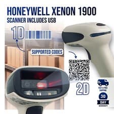 Image of Corded Handheld Laser Barcode Scanner w/USB Cable - Similar to Honeywell 1280i