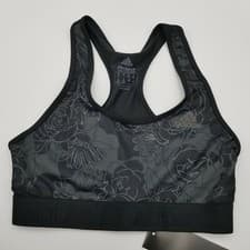 Image of Adidas Don't Rest Alphaskin Women's Sports Bra Size XS Black Grey Fitness New