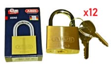Image of Box 12 ABUS 65 Series 40mm Brass Padlock - Keyed Alike