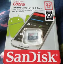Image of 32GB Micro SDHC Card UHS-I Sandisk Ultra Class 10 Memory