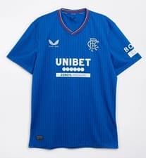 Image of CASTORE Rangers FC 2023-2024 Blue Home Shirt Men's Size M Official licensed BNWT