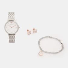 Image of Emporio Armani Jewellery Gift Set, Watch, Earrings And Bracelet - RRP £275