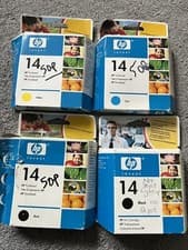 Image of HP 14 Ink Cartridge Bundle Black (x2) Yellow, Cyan, Expired 2005 / 2008