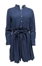Image of GANT RUGGER Women's Dark Indigo Shirt Dress 450927 Size Large NWT