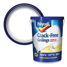 Image of Polycell Crack Free White Matt Emulsion Ceilings Smooth Paint 5L