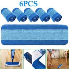 Image of 6PCS Fits Bona Flat Mop Replacement Microfiber Mops Pads Floor Cleaning Washable