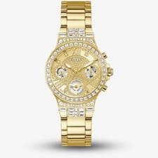Image of Guess Ladies Moonlight Gold Tone Crystals Watch GW0320L2