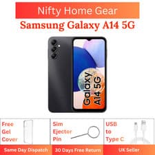 Image of Samsung Galaxy A14 Black 5G 64GB 128GB SM-A146U Unlocked Smartphone A+ Condition