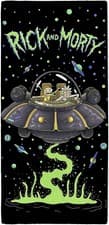 Image of Rick And Morty Beach Towel UFO 100% Cotton 70cm x 140cm Summer