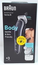 Image of Braun Body Groomer Series 5 (BG5350) Black/Silver, Men, Manscape, Rechargeable 