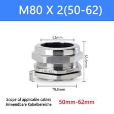 Image of Cable Gland IP68 Waterproof Stainless Steel Compression M6 M8 M10 M12 M14 -M88