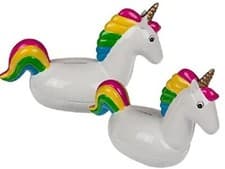 Image of Unicorn Money Box with Rainbow Mane & Tail Large Ceramic Piggy Money Bank New