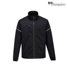 Image of Portwest Flex Shell Wind Water Resistant Jacket Zipped Breathable Coat T620