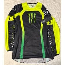 Image of Fox Racing 180 Monster Jersey Mens Small Black Green Motocross BMX NWT