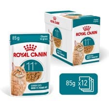Image of Royal Canin Ageing 11+ Adult Wet Cat Food in Gravy (12x85g, 24x85g, 48x85g)