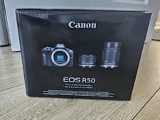 Image of Canon EOS R50 Mirrorless Camera with 18-45mm & 55-210mm IS STM - Black
