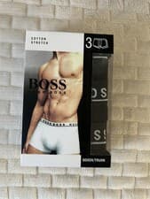 Image of Hugo Boss Men's Cotton Boxer Trunks, 3 Pack Black Size XL