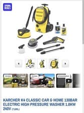 Image of Karcher High Pressure Washer Electric K4 Classic Car Home 130bar 1.8kW 240V
