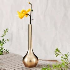 Image of Creative Copper Vase Dry Flower Vase Art Crafts for Tabletop Garden Home