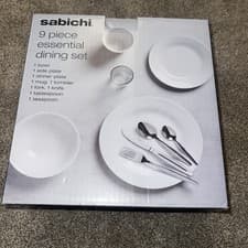 Image of Sabichi 9 Piece Essential Dining Set Porcelain - Dinner Plates And Crockery