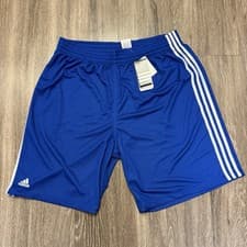 Image of Adidas Climalite Practice Reversible Dazzle Shorts Royal Blue White Men’s 2XL