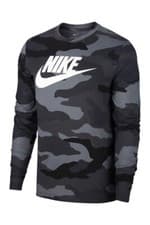 Image of Nike Camouflage Swoosh Print Long Sleeve T-Shirt Men's Large