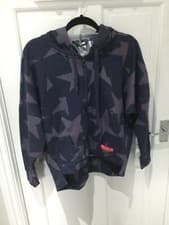 Image of Adidas Women’s Zip Sports Hoodie Navy with purple stars Size XS. BRAND NEW