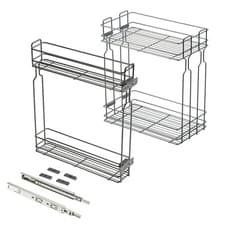 Image of Ball Bearing Pull Out Wire Baskets Kitchen Storage for unit 150,200mm 300mm