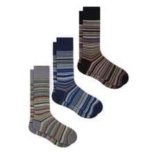 Image of Paul Smith Signature Stripe Pique Socks 3 Pack Multicolour