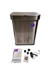 Image of Simplehuman Voice & Motion Sensor Kitchen Recycling Bin 58L Stainless Steel A