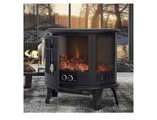 Image of INMOZATA Electric Fire Stove Heater 1800W LED Log Flame Thermostat Black