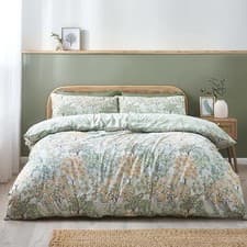 Image of Catherine Lansfield Forest Blossom Double Duvet Set Green